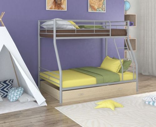Двухъярусная металлическая кровать «Гранада 2» с ящиком фото фото 3